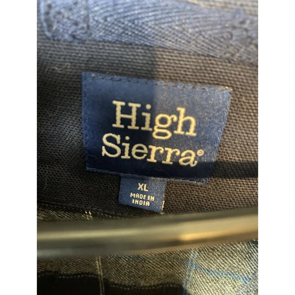 High Sierra Men's XL Jacket Blue Button-Up Made in India